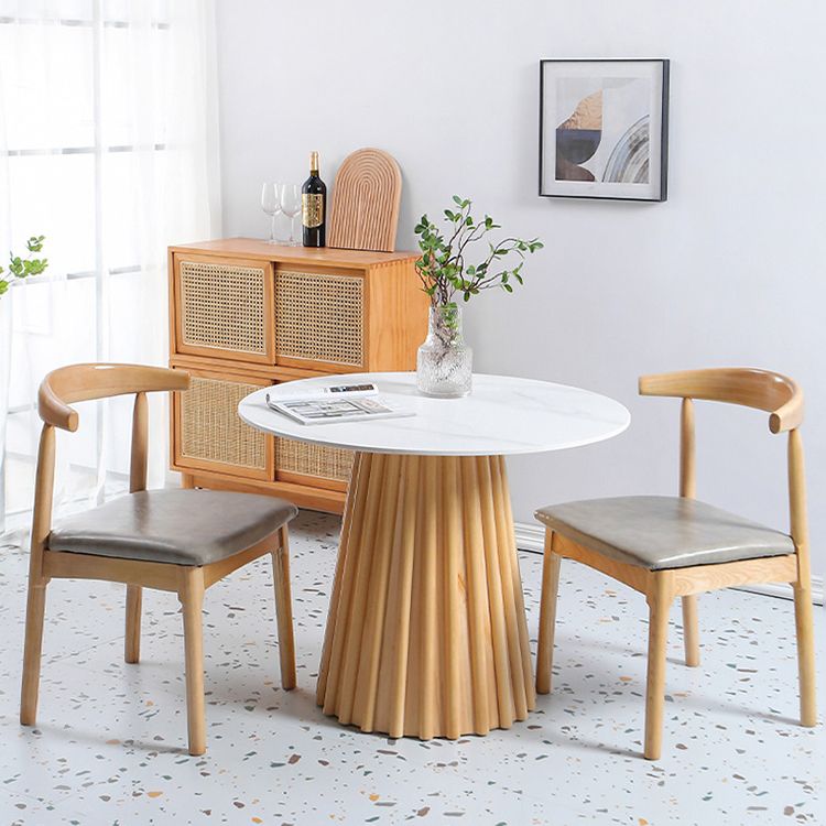 Round Top Dining Table Contemporary Dining Table with Pedestal Base