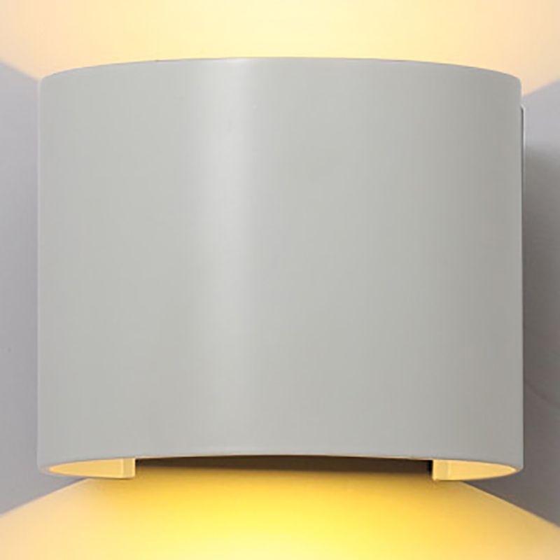 2 Lights Geometric Wall Washer Sconce Modern Style Metal Wall Lighting