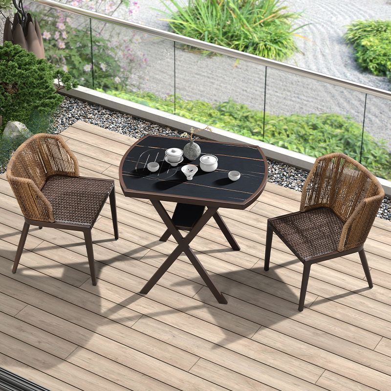Modern Style Bistro Table Set Wooden Top 1/2/3 Pieces Bistro Table Set