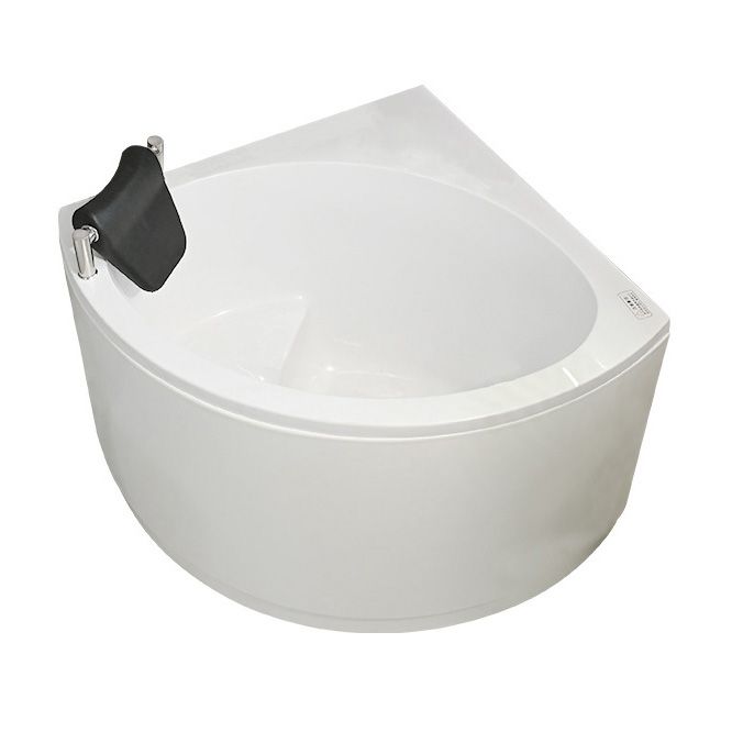 Modern Corner White Bath Acrylic Soaking Center-Back Bathtub