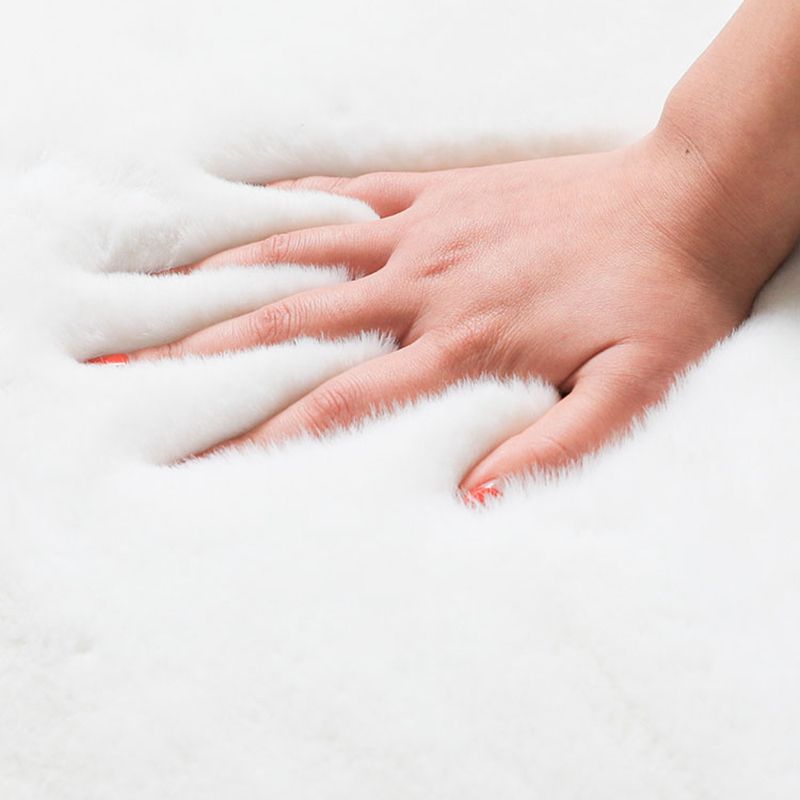 Tappeto bianco moderno moderno poliestere di colore puro tappeto non slittamento tappeto per arredamento per la casa
