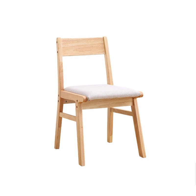 Modern Dining Open Back Chairs Dining Armless Side Chair with Wooden Legs