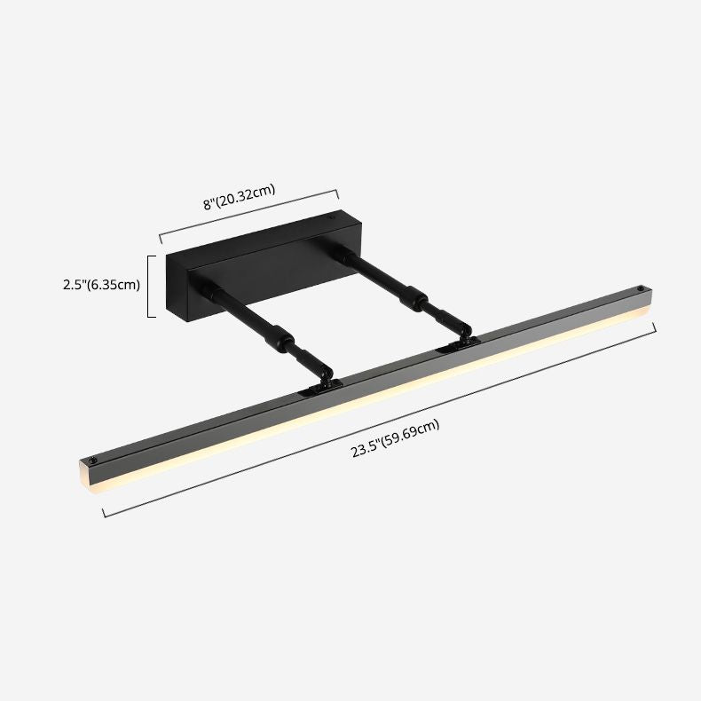 Modern Minimalist Style Linear Led Vanity Light Fixtures Vanity Lighting with Acrylic Shade