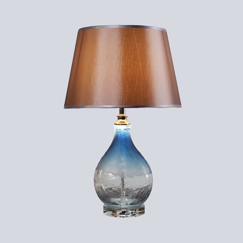 1 tête conicale lampe de chevet de chevet moderniste tissu livre light in sombre café