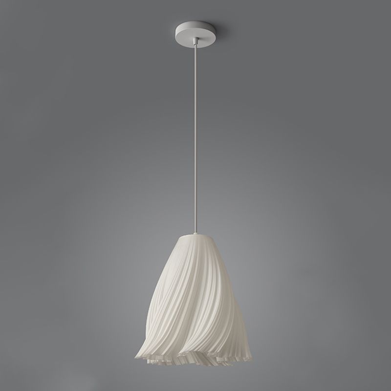 Pendante intérieure minimaliste, Éclairage de pendentif à 1 lumière en acrylique blanc