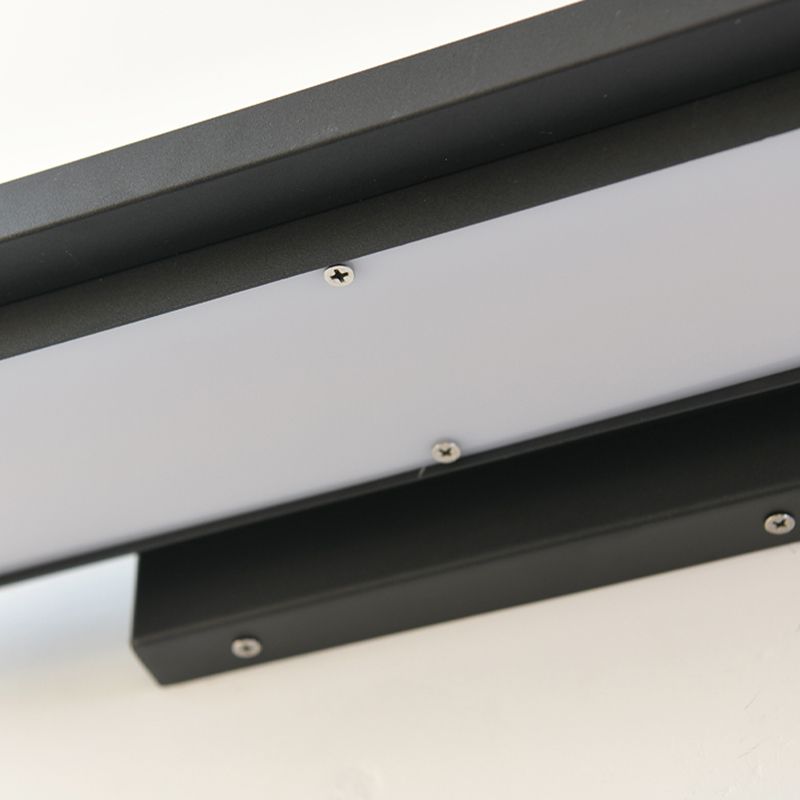 Contemporary Wall Sconce Rectangular Outdoor Wall Light Fixture with Stainless Steel