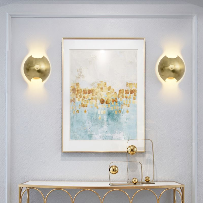 Colonial Globe Wall Mount Lighting Metal LED Wall Mounted Lamp in Gold for Bedroom