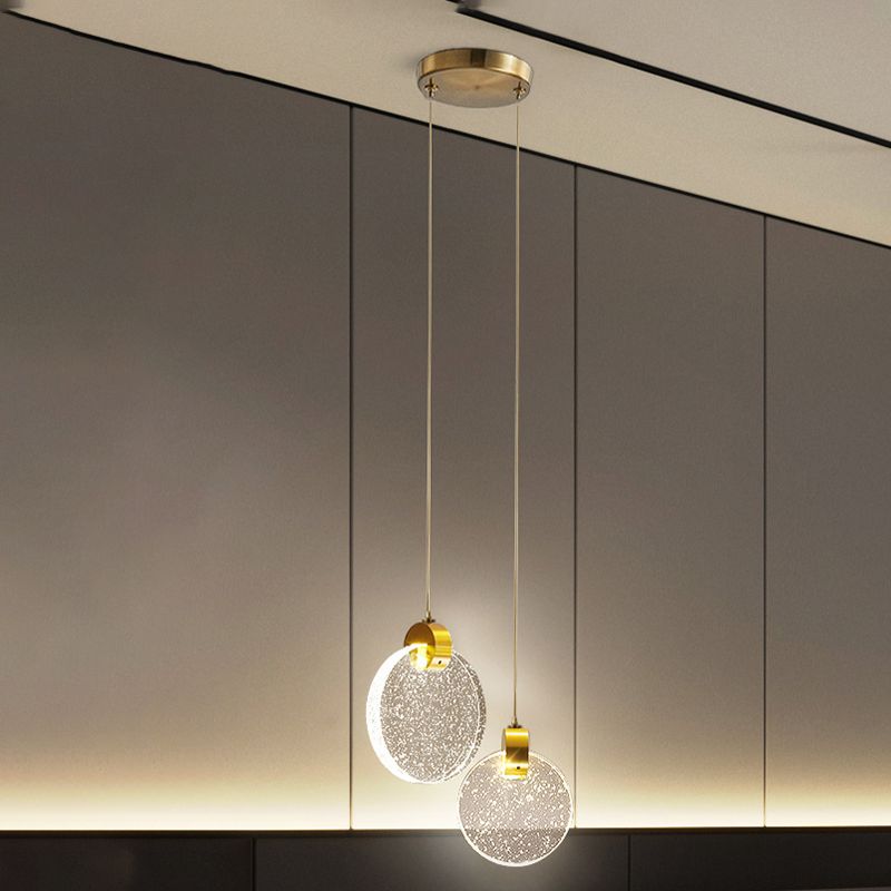 Geometrieformglas hängende Deckenleuchten moderne Style -Anhängerleuchten in Gold