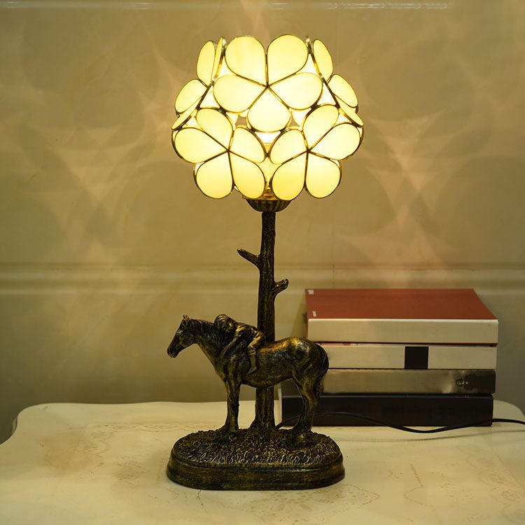 Blumenglas Nachttischlampe Tiffany-Nachttisch-Lampe für Schlafzimmer