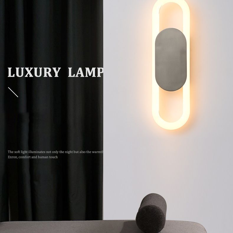 Bedroom Living Room Sconce Lighting Oval Shape Modern LED Wall Mounted Fixture