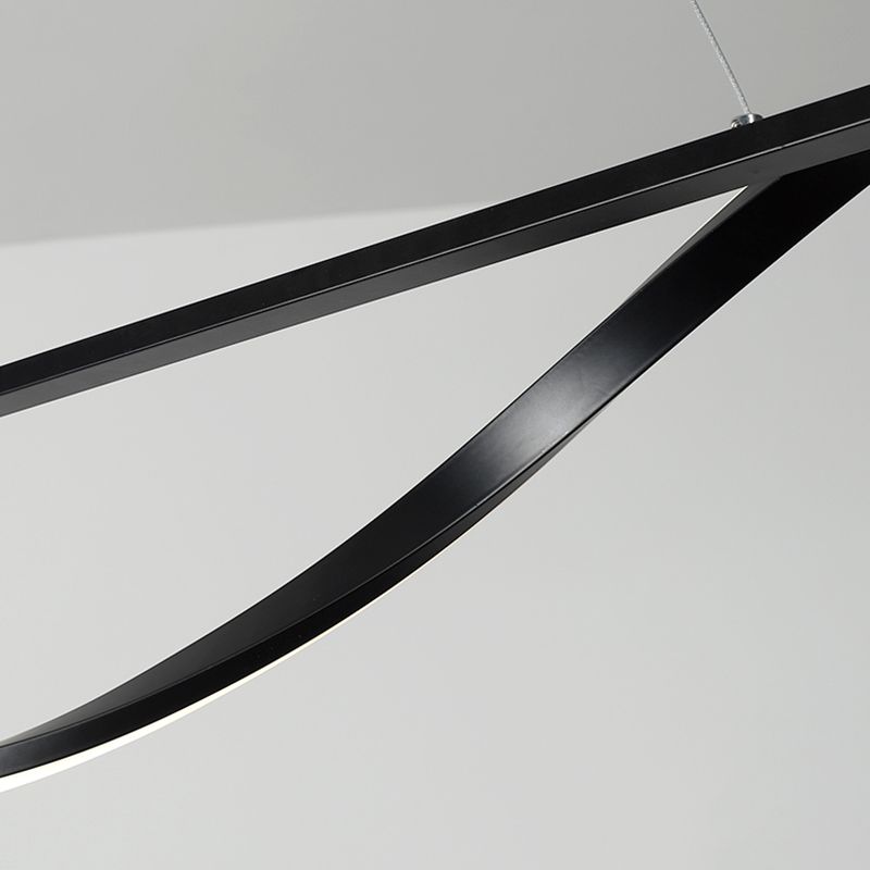 Luci sospese in stile moderno Black Sospeded Lighting Apparecchio per la sala riunioni in ufficio