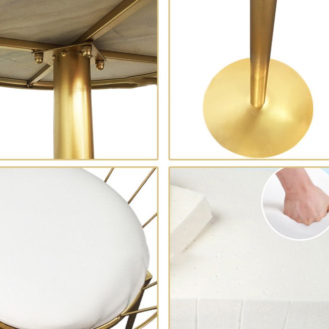 Glam Style Round Bar Table Set 1/3/5 Pieces Solid Wood Counter Table for Indoor