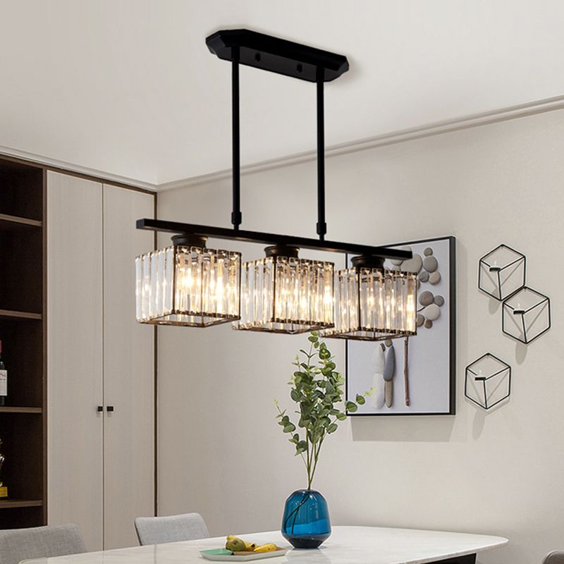 Light Luxury Style Hanging Lamp Geometry Shape Island Light Fixture for Dining Table