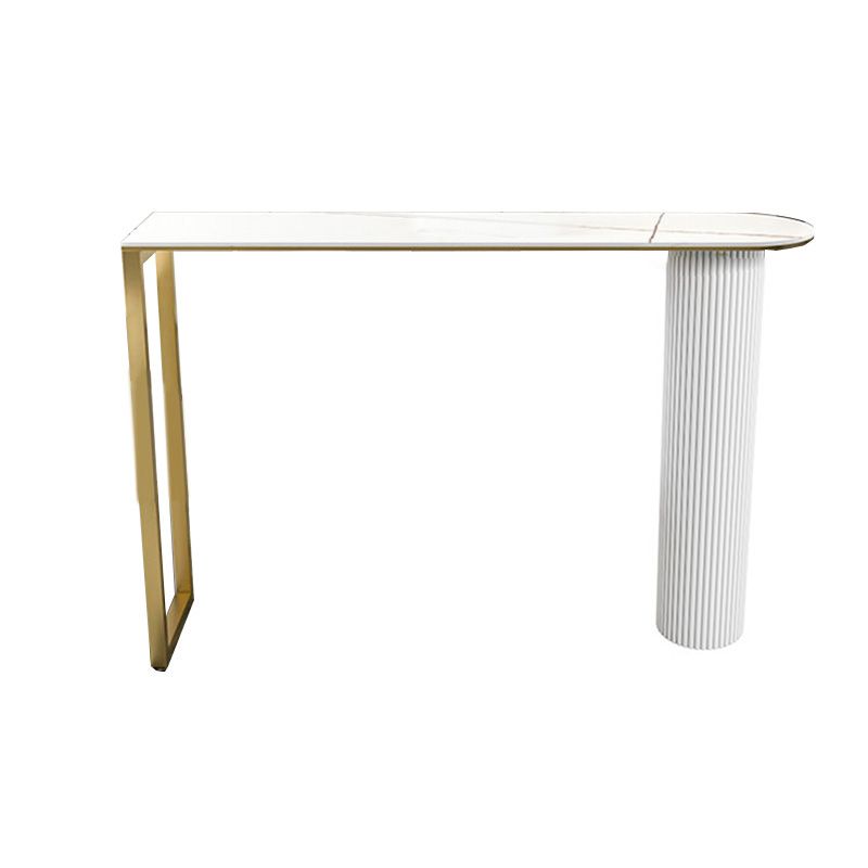 Stone Top Table Modern Style Bistro Pub Table for Living Room