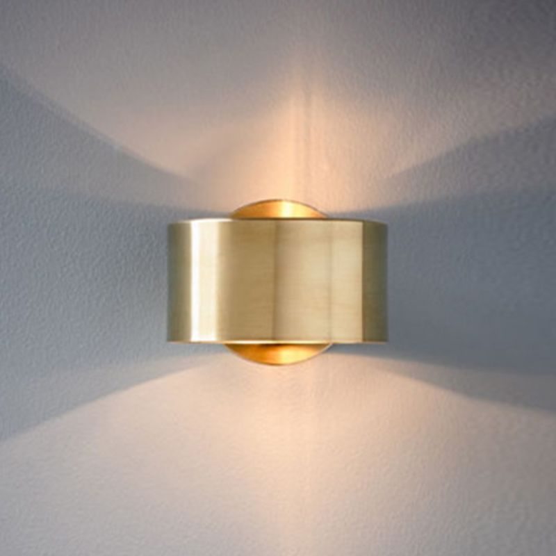 Iron Post Modern Wall Sconce 1 - Light Gold Wall Lighting Fixture