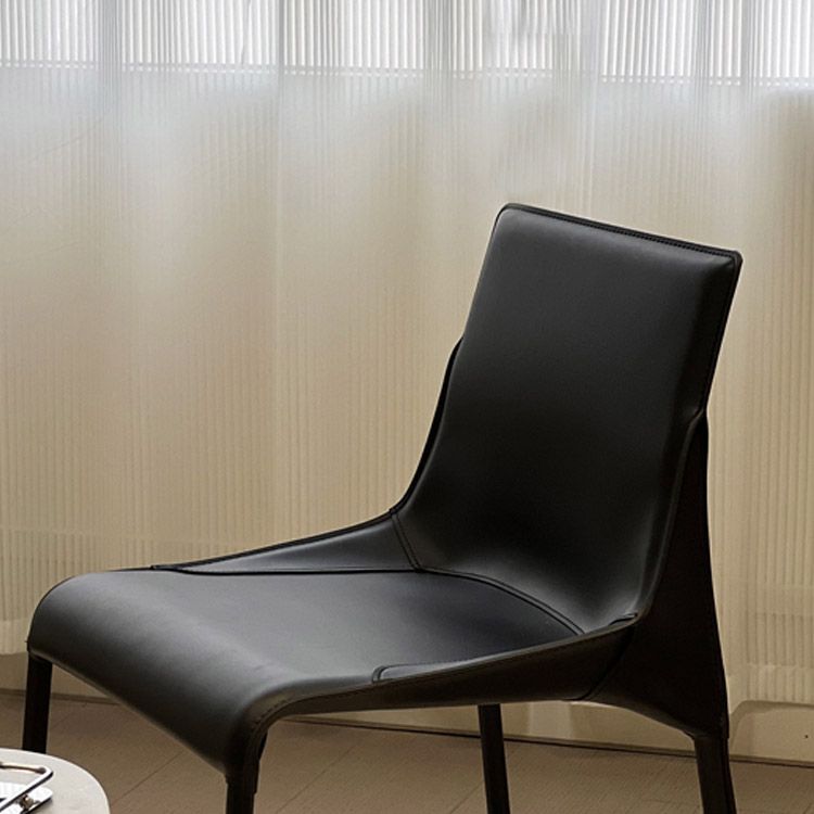 Modern Style Dining Chair Leather Solid Back Side Chair for Dining Room
