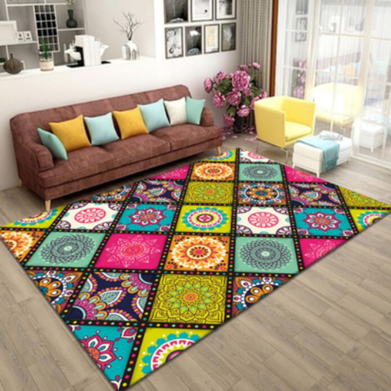 Alfombra de azulejos marroquíes multicolor alfombra antigua alfombra antigüedad