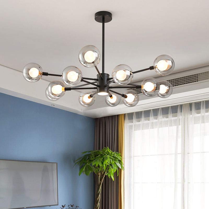 Lampade a sospensione del vetro trasparente moderno nordico per soggiorno per soggiorno