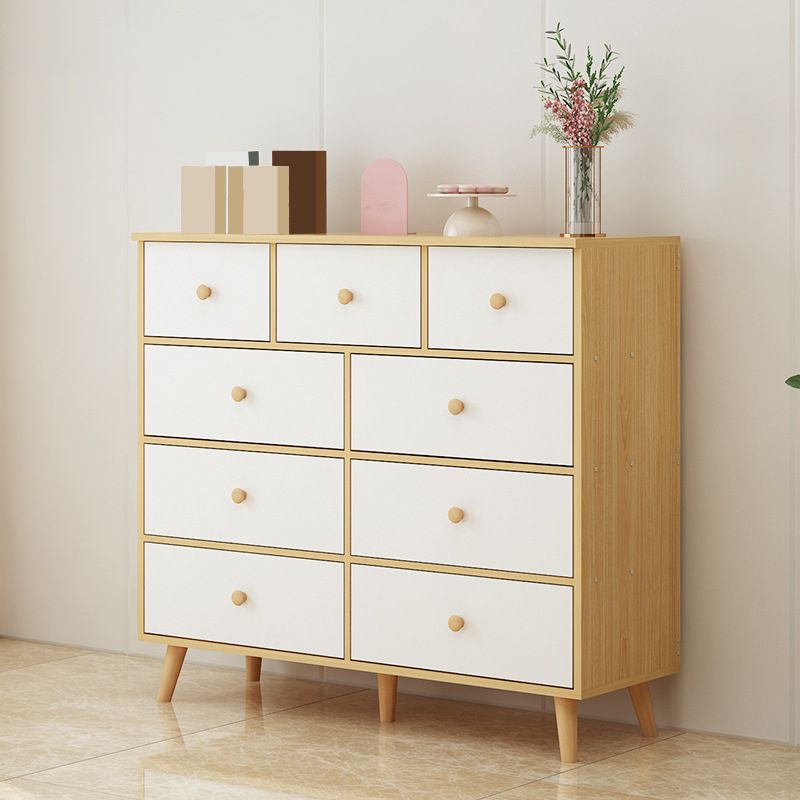 Rectangle Accent Chest with Drawers Wooden Straight Legs Chest