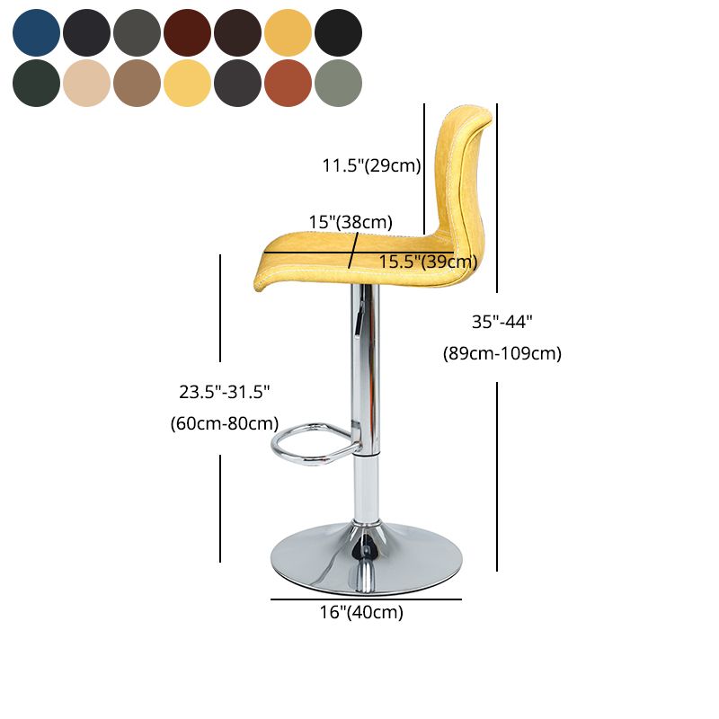 Modern Swivel Adjustable Height Bar Stool Indoor Bar Stool with Low Back