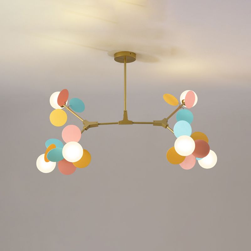 Bubbly Island Chandelier Light Minimalist Glass Island Light para dormitorio