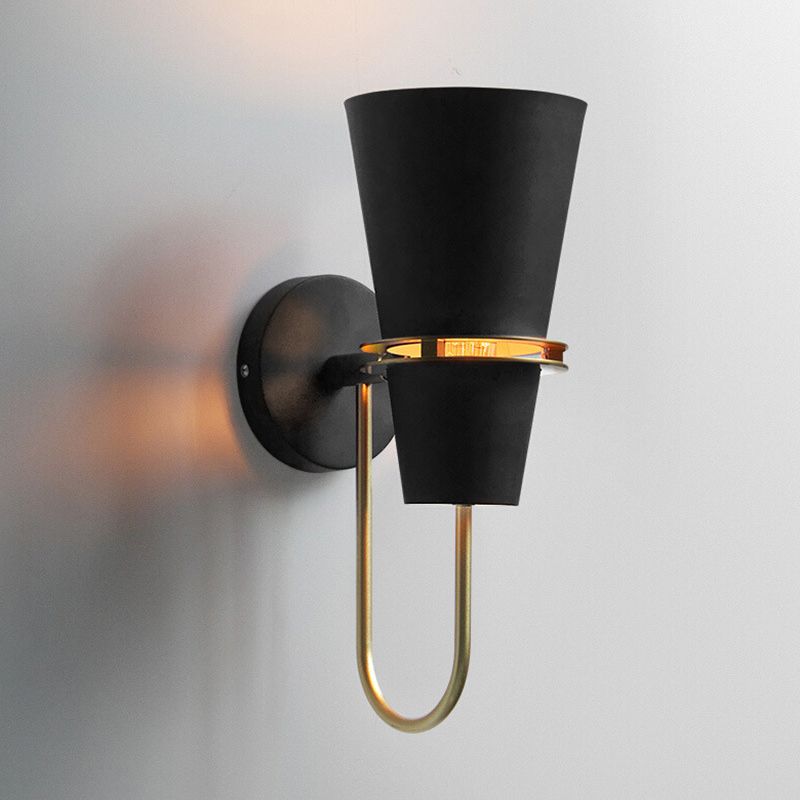 Modern Style Cone Shape Wall Sconce Metal 1 Light Sconces for Corridor
