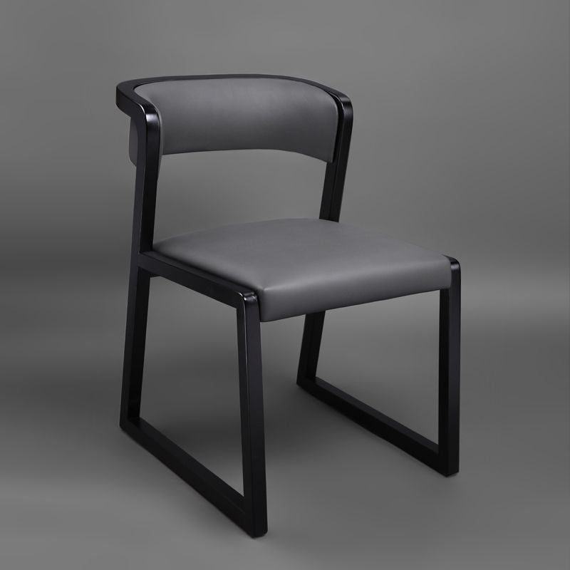 Gepolsterte armlose Esszimmerstühle im minimalistischen Stil mit offener Rückenlehne (2er-Set)