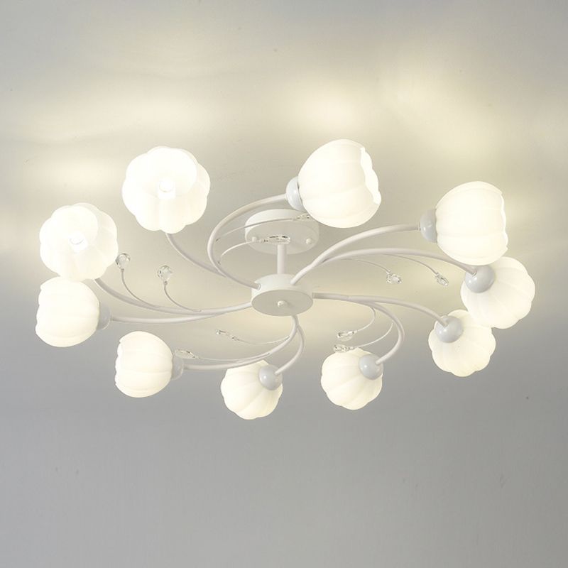 Modern Simple Ball Shape Ceiling Light with Glass Shade for Bedroom