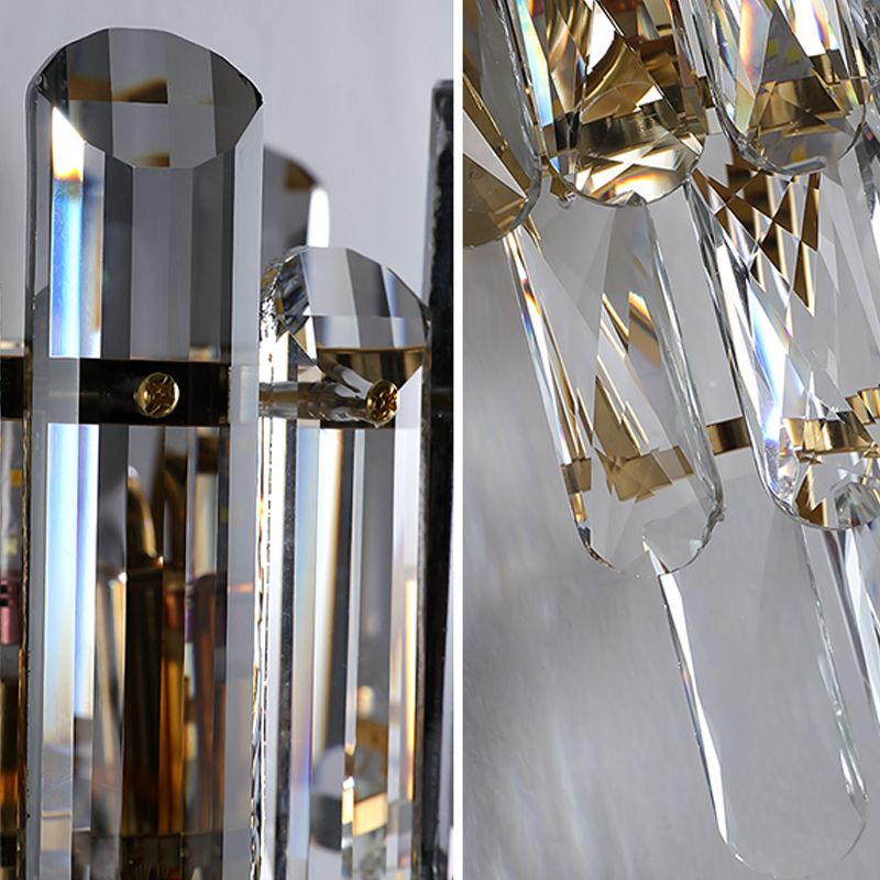 Postmodern Wall Light Geometric Crystal 16" High Wall Sconce for Bedroom