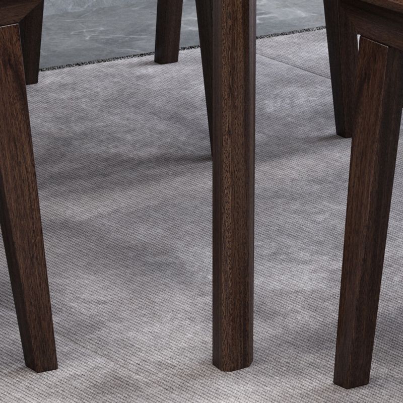 Contemporary 1/2/5/7 Pieces Furniture Rectangle Solid Wood Dining Table Set in Brown