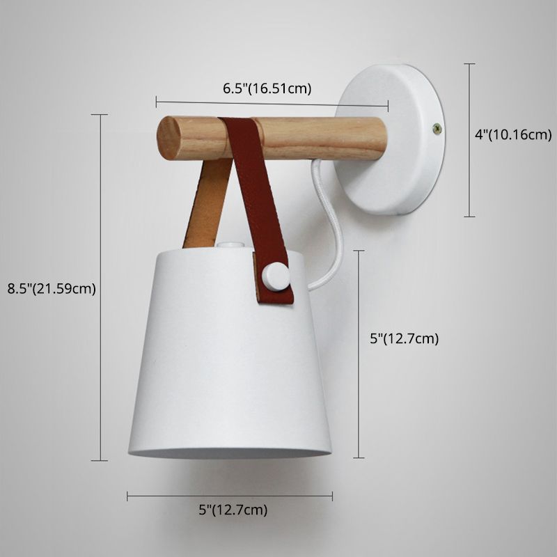 Geometrische schaduw Wandverlichting Moderne Noordse stijl Metal 1 Licht SCONCE LICHT IN ZWART EN WIT