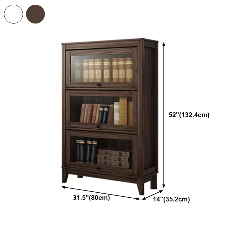 Engineered Wood Standard Bookcase Contemporary Bookcase With Doors