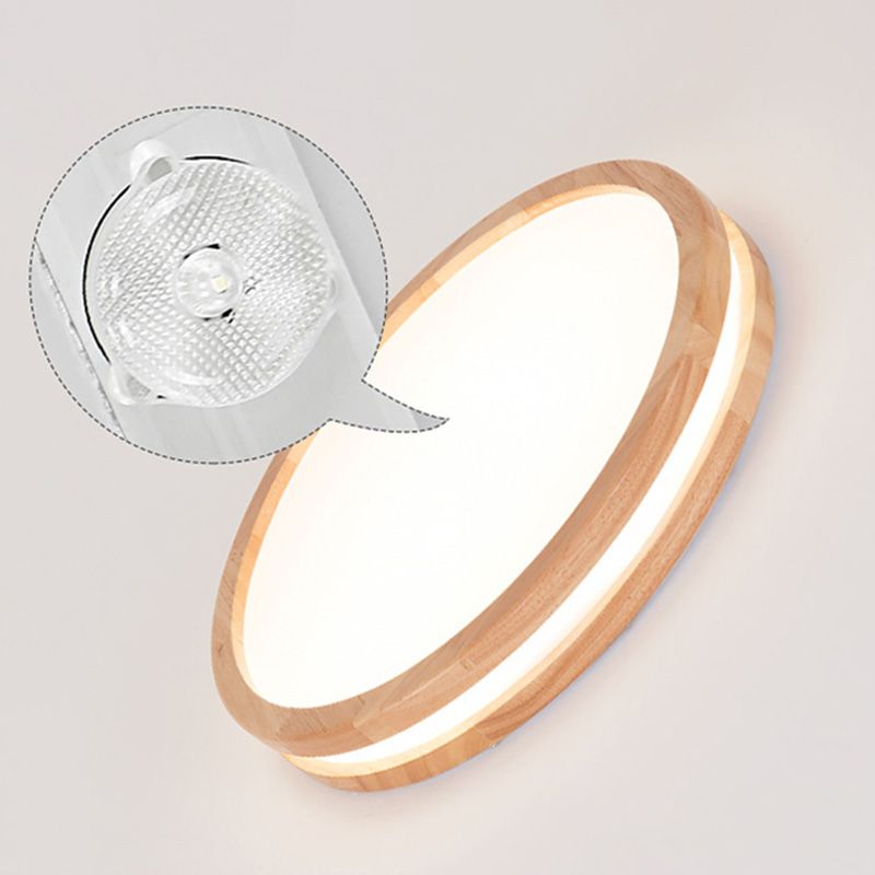 Plafonnier encastré en bois massif, lampe moderne pour bureau et salon