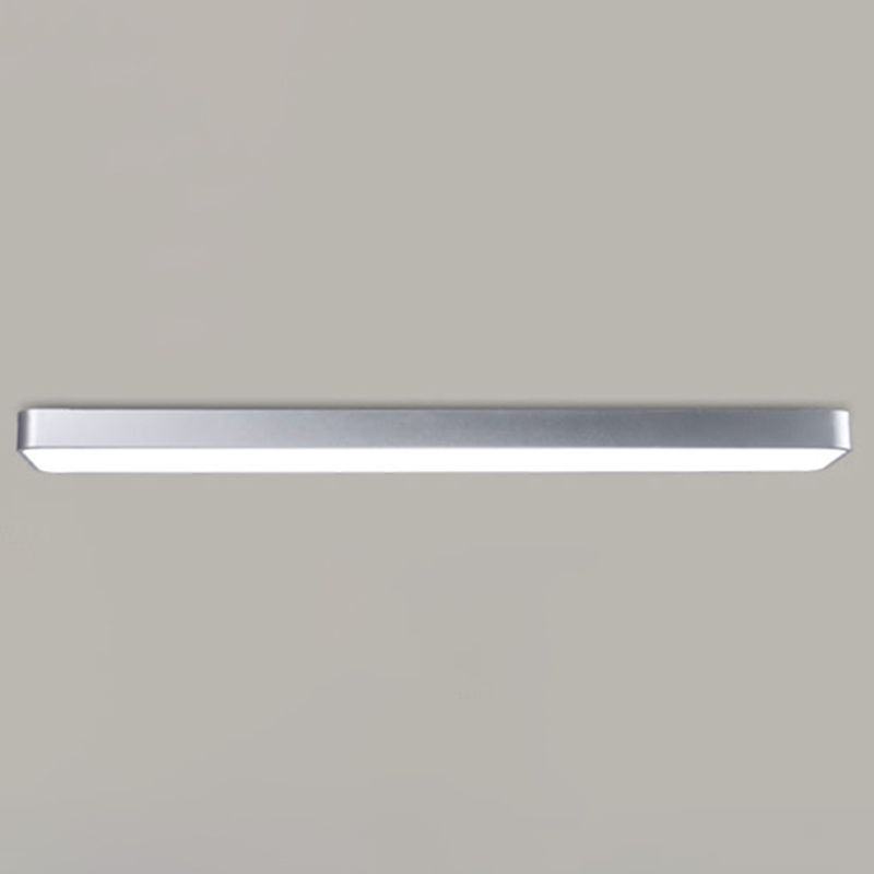 Rectangle Shape LED Ceiling Lamp Modern Aluminium 1 Light Flush Mount for Balcony