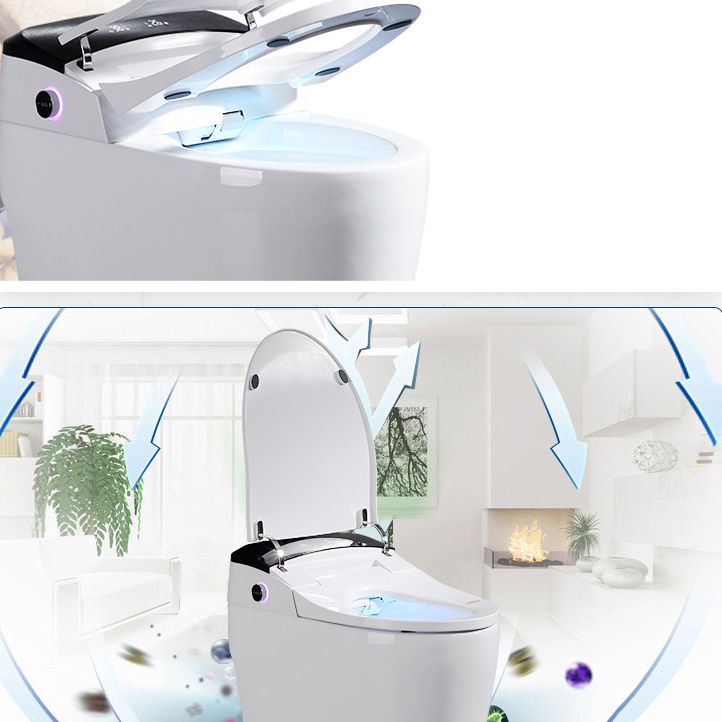 Modern One Piece Toilet Floor Mounted Toilet Bowl with Seat for Washroom