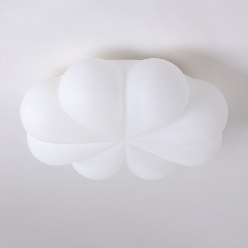 Kids Style 1 - Light LED Ceiling Flush in White Acrylic Ceiling Mount