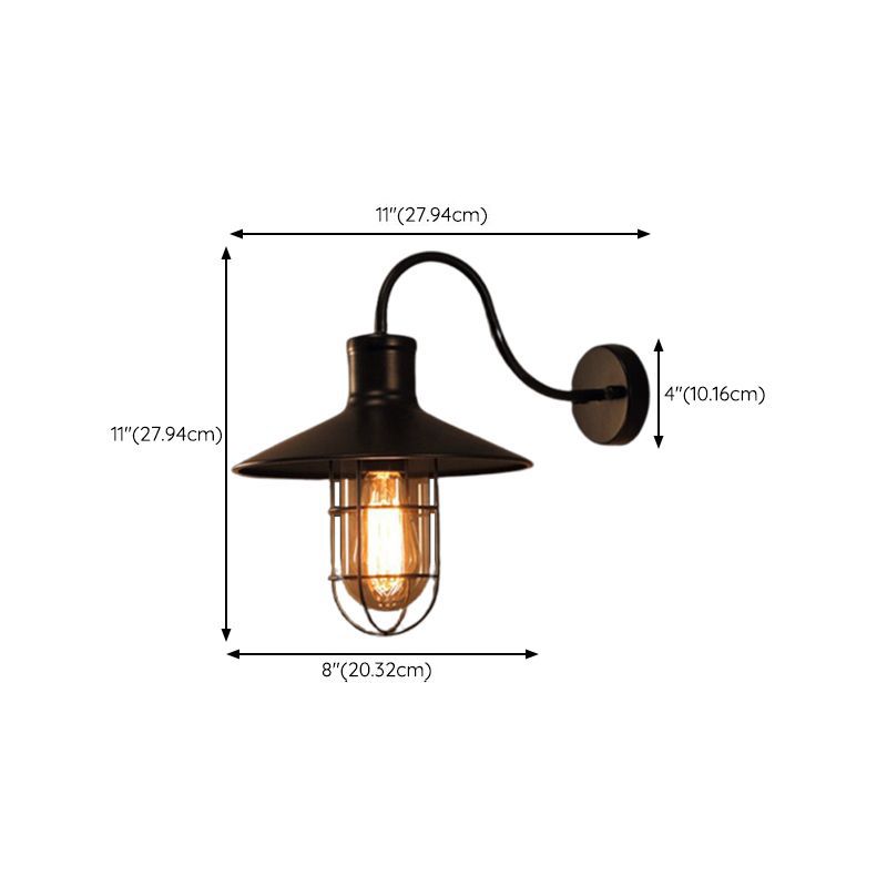 American Style Cone Shape Vanity Light with Iron Shade for Shower Room