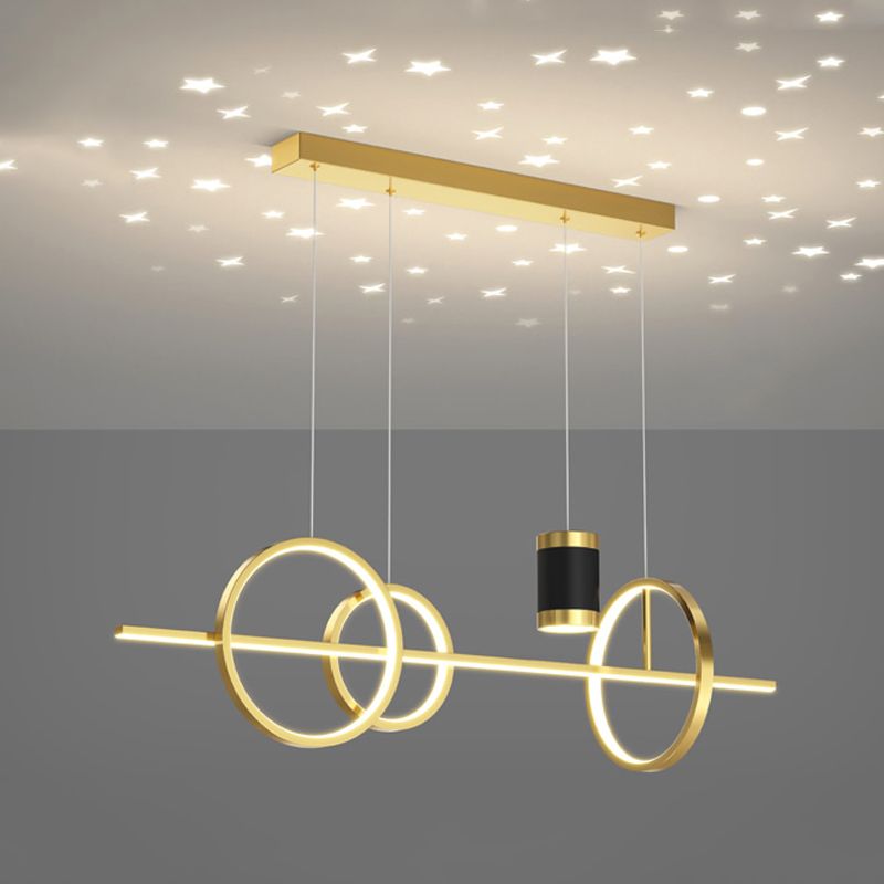 Modern Metal Island Light Geométrico Multi Light LED PRIGHT para dormitorio