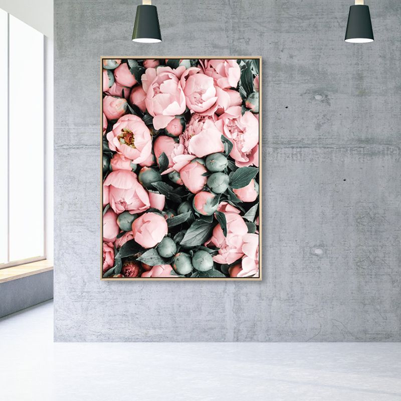 Beautiful Peony Buds Canvas Wall Art for Girls Bedroom, Pink, Multiple Sizes Available