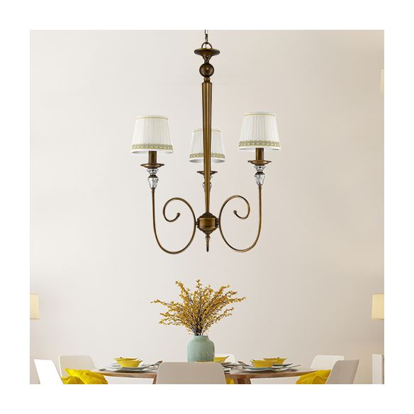 3 luces Candelier Capered Classic White Teling Pendse Lighting para sala de estar