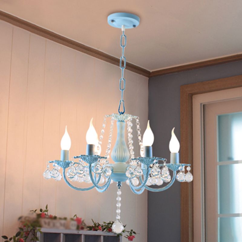 Traditional Unique Chandelier Lights Crystal 6-Light Pendant Light Fixtures