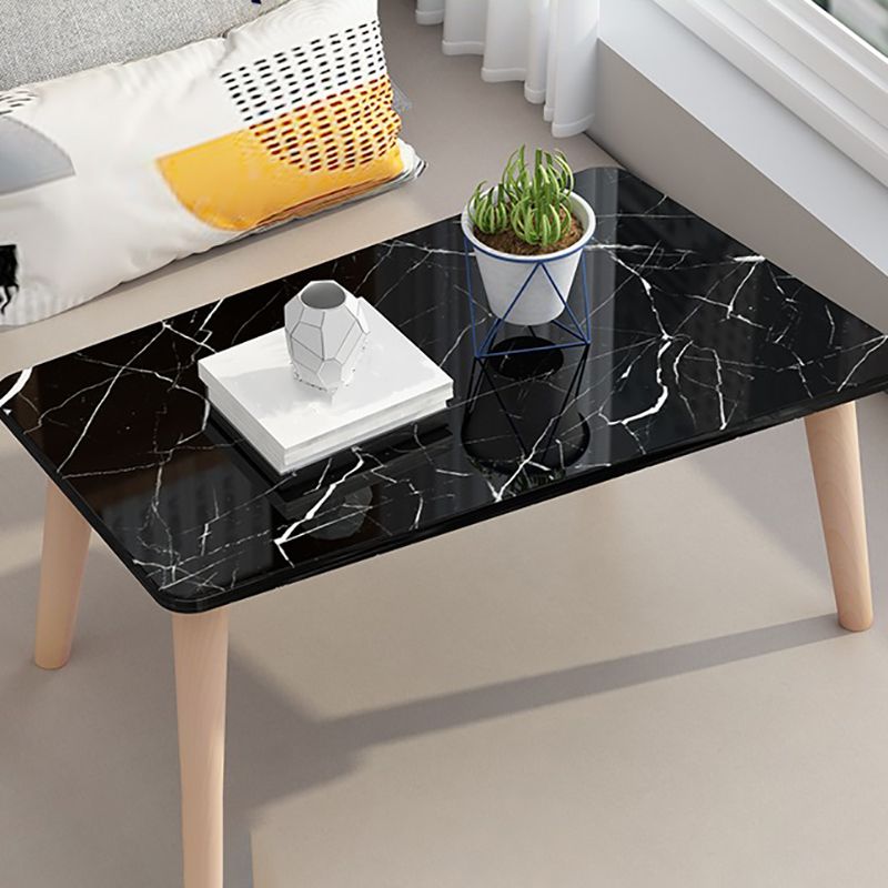Black/white/grey Round Coffee Table Made of Wood and Wood-based Panel
