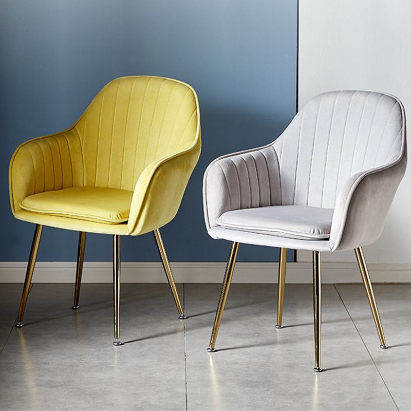 23.6"Wide Solid Color Armchair with Basic Four Legs for Bedroom