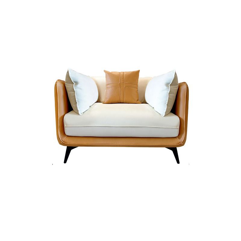 Contemporary Stain-Resistant Faux Leather Square Arm Sofa/Sectional for Living Room