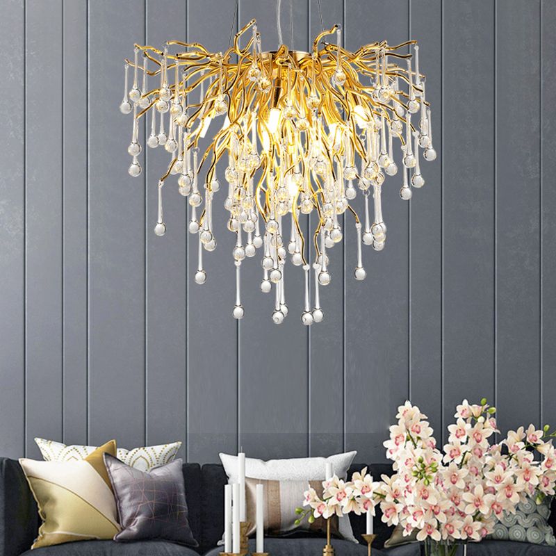 American Style Chandelier Crystal Multi Light Hanging Lights for Bedroom