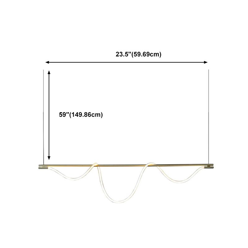 Modern Linear Island Chandelier 1-Light Restaurant Pendant Lighting Fixtures