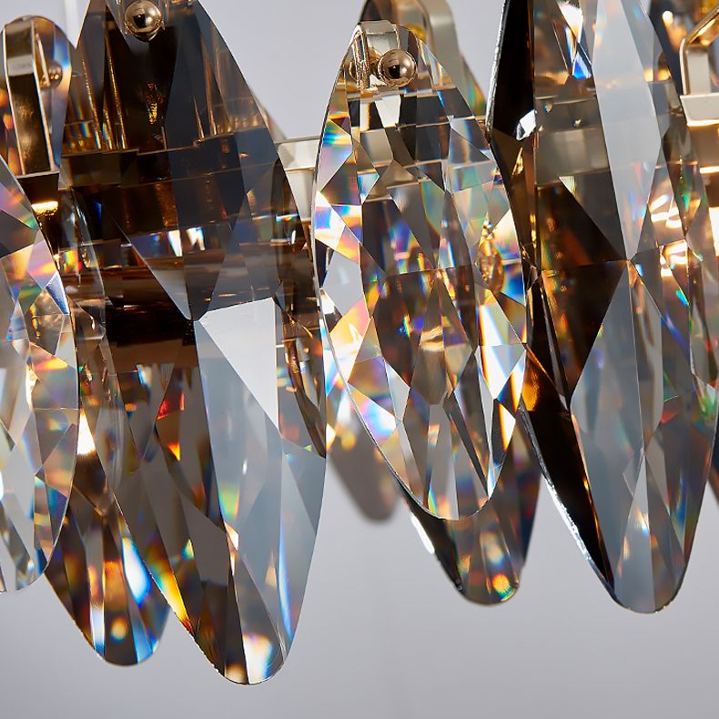 Luces de lámpara de cristal geométrica luces colgantes de cocina contemporáneas