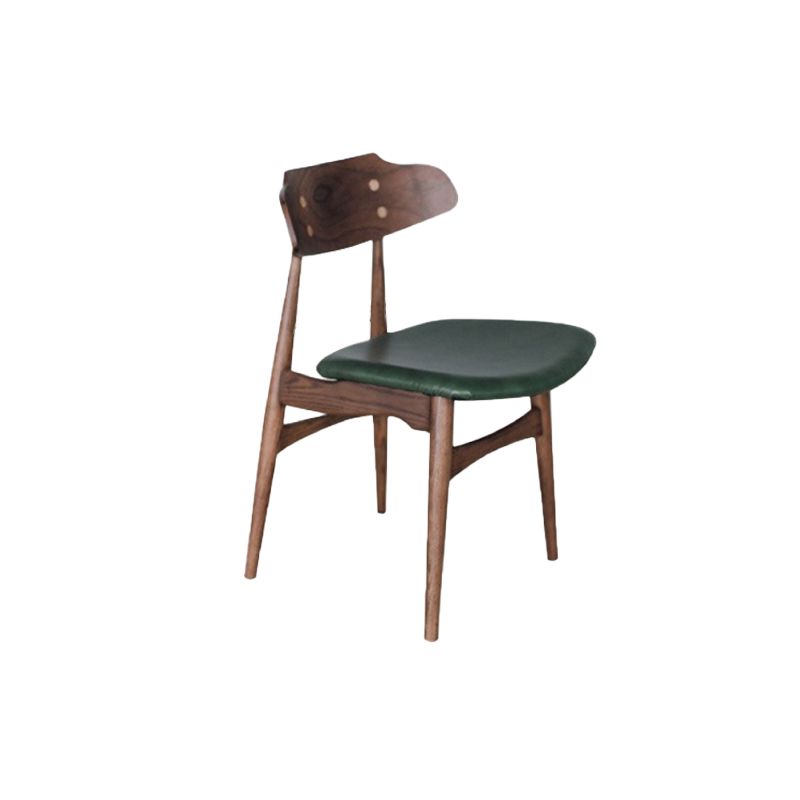 Contemporary Style Side Chair Wood Open Back Dining Room Chair for Home