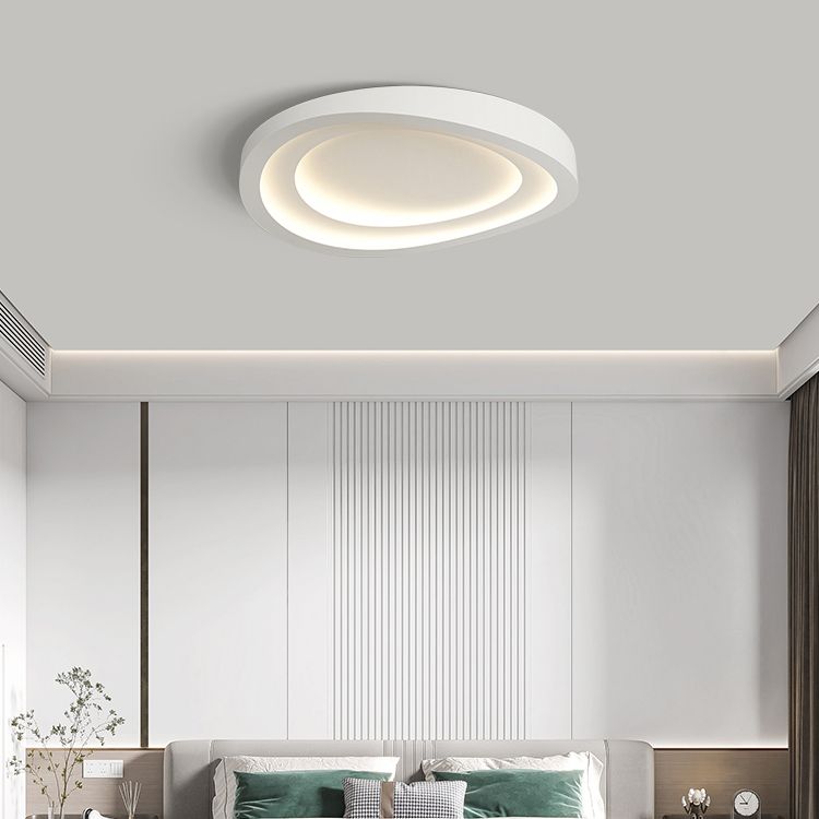 White Simple Ceiling Light Modern LED Ceiling Mount Lamp with Acrylic Shade for Bedroom