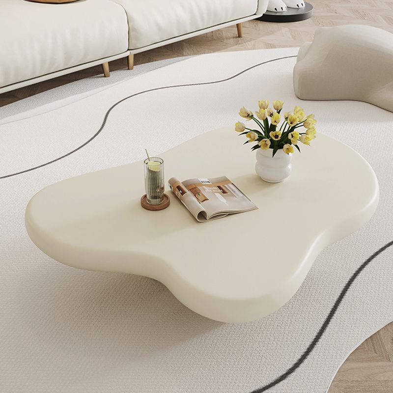4 Legs Cloud Shaped Coffee Table Solid Wood 1 Single Cocktail Table